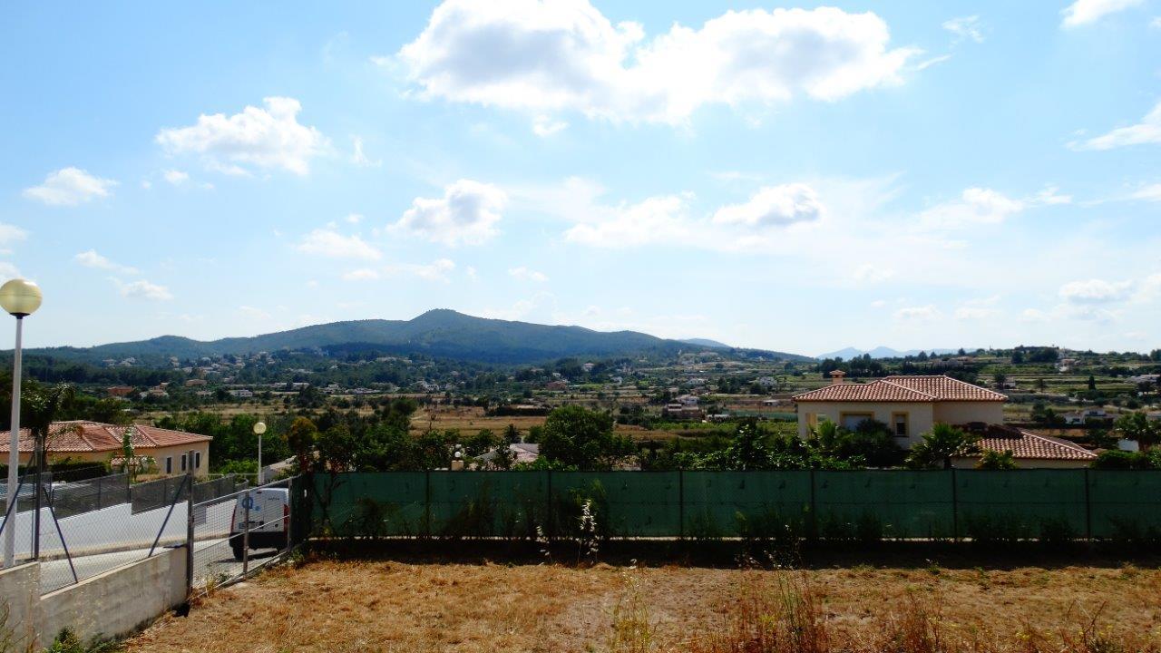 South west facing, flat plot with views for sale in Javea